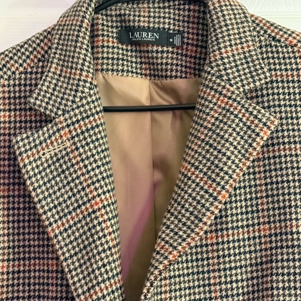 Ralph Lauren Coat- Black, White, Tan